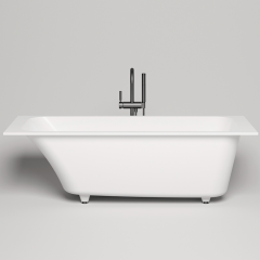 Salini ORLANDA KIT Встраиваемая ванна 1700х800х600мм, "Up&Down", сифон, щелевой слив-перелив, мат-л: S-Stone, матовый, белый. Фурнитура: белая.