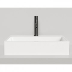 Salini OTTAVIA Раковина накладная 600х450х133мм, 1 отв. под смес, без перелива, мат-л: S-Stone, матовый, белый.