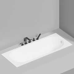 Salini ORNELLA Встраиваемая ванна 1700х700х600мм, овальная чаша, мат-л: S-Stone, матовый, белый (без слива-перелива!)