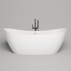 Salini NOEMI Ванна отдельностоящая 1850х810х720мм, донный клапан "Up&Down", сифон, слив-перелив, мат-л: S-Sense, глянцевый, белый. Фурнитура: белая.