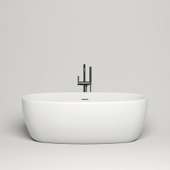 Salini LUCE Ванна отдельностоящая 1700х850х580мм, донный клапан "Up&Down", сифон, слив-перелив, мат-л: S-stone -матовый;, белый.