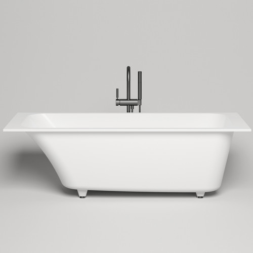 Salini ORLANDA KIT Встраиваемая ванна 1800х800х600мм, "Up&Down", сифон, щелевой слив-перелив, мат-л: S-Sense, матовый, белый. Фурнитура: белая.