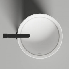 Salini ARMONIA ROUND 01 Раковина напольная 450х450х900мм, слив в пол, без отв. под смес, с декор.накладкой, мат-л: S-Sense, глянцевый, белый.