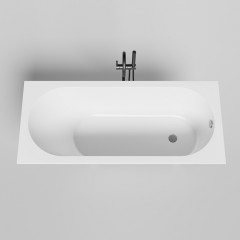 Salini ORNELLA Встраиваемая ванна 1600х700х540мм, овальная чаша, мат-л: S-Sense, матовый, белый (без слива-перелива!)
