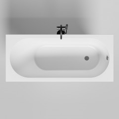 Salini ORNELLA Встраиваемая ванна 1600х700х540мм, овальная чаша, мат-л: S-Sense, матовый, белый (без слива-перелива!)
