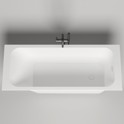 Salini ORLANDA KIT Встраиваемая ванна 1800х800х600мм, "Up&Down", сифон, щелевой слив-перелив, мат-л: S-Sense, матовый, белый. Фурнитура: белая.