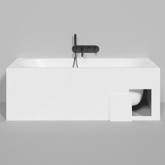 Salini ORNELLA Встраиваемая ванна 1700х700х600мм, овальная чаша, мат-л: S-Stone, матовый, белый (без слива-перелива!)