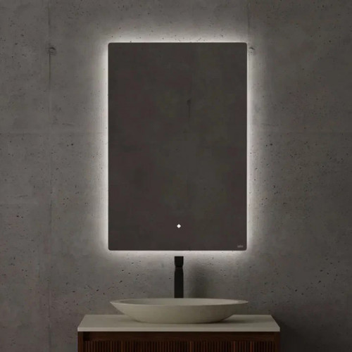 SALINI Зеркало для ванны OMBRA с LED подсветкой 800х900х25 мм, влагостойкое AGC Сrystalvision, сенс выкл, крепления,обогрев, антизапот