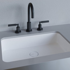 Salini MAREA 09 Раковина врезная снизу 550х380х126мм, без отв. под смес, без перелива, мат-л: S-Stone, матовый, белый.