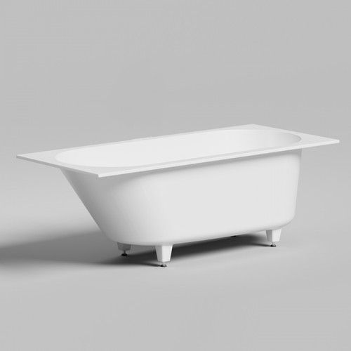 Salini ORNELLA KIT Встраиваемая ванна 1600х700х540мм, овальная чаша, донный клапан, сифон, интегрир слив-перелив, мат-л: S-Sense, матовый, белый.