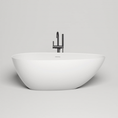 Salini PAOLA Ванна отдельностоящая 1600х770х570 мм, донный клапан "Up&Down", сифон, слив-перелив, мат-л: S-Sense, глянец, белый. Фурнитура: белая.