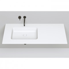 Salini MAREA 09 Раковина врезная снизу 550х380х126мм, без отв. под смес, без перелива, мат-л: S-Stone, матовый, белый.