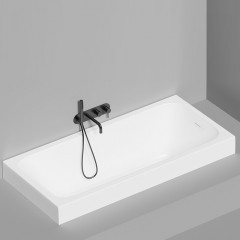 Salini ORLANDA KIT Встраиваемая ванна 1700х800х600мм, "Up&Down", сифон, щелевой слив-перелив, мат-л: S-Sense, матовый белый. Фурнитура: белая.