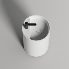 Salini ARMONIA TOP 201 Раковина напольная 450х450х850/950мм, с 1 отв.под смеситель, донник "Up&Down", сифон, мат-л: S-Sense, белый глянец (слив в пол)