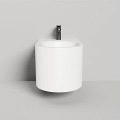 Salini GEMELLI Биде подвесное 530х410х300 мм, материал S-Stone матовый, внутри керамика, сиденье микролифт, креполения к стене., цвет белый матовый