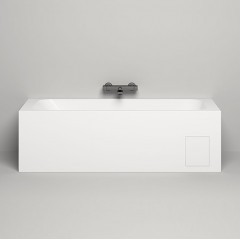 Salini ORLANDA KIT Встраиваемая ванна 1700х800х600мм, "Up&Down", сифон, щелевой слив-перелив, мат-л: S-Sense, матовый белый. Фурнитура: белая.