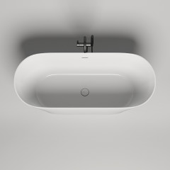 Salini MONA Ванна отдельностоящая 1700×720×585мм, донный клапан "Up&Down", сифон, слив-перелив, мат-л: S-Sense, глянец