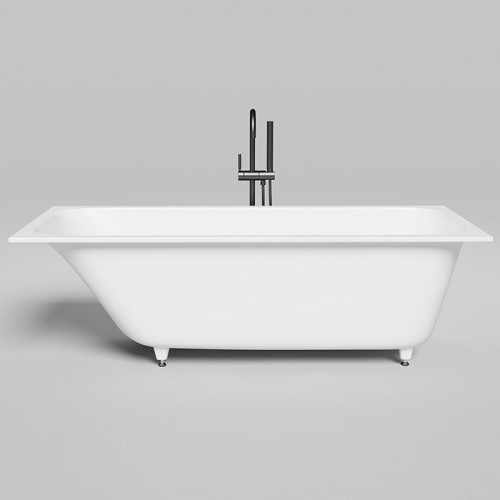 Salini ORLANDA KIT Встраиваемая ванна 1700х700х600мм, "Up&Down", сифон, щелевой слив-перелив, мат-л: S-Sense, глянцевый, белый. Фурнитура: белая.