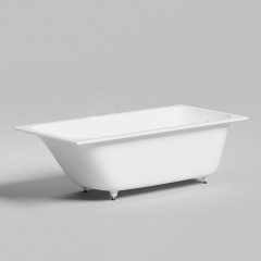 Salini ORLANDA KIT Встраиваемая ванна 1700х800х600мм, "Up&Down", сифон, щелевой слив-перелив, мат-л: S-Sense, матовый белый. Фурнитура: белая.