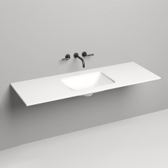 SALINI Столешница 1500х500х15 мм, из материалв S-Stone, цвет белый матовый