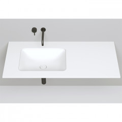 Salini MAREA 06 Раковина врезная снизу 550х400х134мм, без отв. под смес, без перелива, мат-л: S-Stone, матовый, белый.