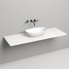 SALINI Столешница 1500х500х15 мм, из материалв S-Stone, цвет белый матовый