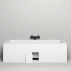 Salini ORLANDA AXIS Встраиваемая ванна на ножках 1911х800х600мм, мат-л: S-Sense, белый матовый (без слива-перелива)