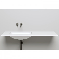 Salini MAREA 06 Раковина врезная снизу 550х400х134мм, без отв. под смес, без перелива, мат-л: S-Stone, матовый, белый.