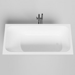 Salini ORLANDA KIT Встраиваемая ванна 1700х800х600мм, "Up&Down", сифон, щелевой слив-перелив, мат-л: S-Sense, матовый белый. Фурнитура: белая.