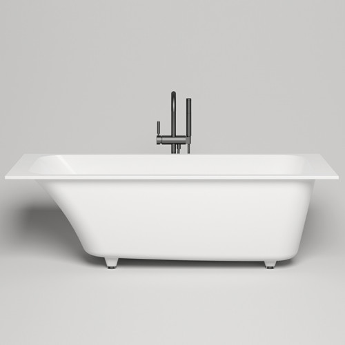 Salini ORLANDA KIT Встраиваемая ванна 1600х700х600мм, "Up&Down", сифон, щелевой слив-перелив, мат-л: S-Stone, матовый, белый. Фурнитура: белая.