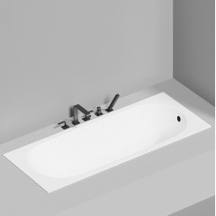 Salini ORNELLA Встраиваемая ванна 1700х700х600мм, овальная чаша, мат-л: S-Sense, глянцевый, матовый белый (без слива-перелива!)