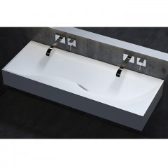 Salini SONATA Раковина накладная 1200х450х130мм, без отв. под смес, без перелива, сифон, мат-л: S-Stone, матовый, белый.