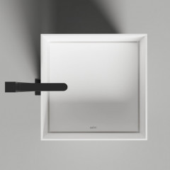 Salini ARMONIA SQUARE 01 Раковина напольная 450х450х900мм, слив в стену, выпуск D 503, сифон, декоративная накл. , мат-л: S-Sence, глянцев, белый.