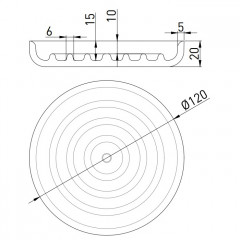 SALINI GOCCE Мыльница 120х20 мм., настольная, S-Stone, цвет черный матовый RAL9005