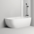Salini SOFIA Corner R Ванна угловая правая 1700х850х590мм, дон кл "Up&Down" сифон, слив-пер, мат-л: S-Stone, белый матовый