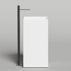 Salini ARMONIA SQUARE 01 Раковина напольная 450х450х900мм, без отв. под смес, без донного клапана, мат-л: S-Stone, матовый, белый.