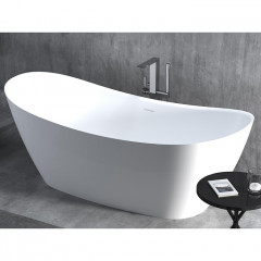 Salini NOEMI Ванна отдельностоящая 1700х750х690мм, донный клапан "Up&Down", сифон, слив-перелив, мат-л: S-Stone, матовый, белый. Фурнитура: белая.