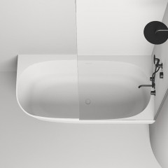 Salini SOFIA Corner R Ванна угловая правая 1700х850х590мм, дон кл "Up&Down" сифон, слив-пер, мат-л: S-Stone, белый матовый