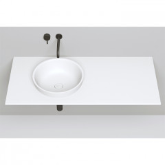 Salini MAREA 03 Раковина накладная 415х415х160мм, без отв. под смес, без перелива, мат-л: S-Stone, матовый, белый.