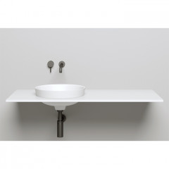 Salini MAREA 03 Раковина накладная 415х415х160мм, без отв. под смес, без перелива, мат-л: S-Stone, матовый, белый.