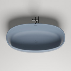 Salini LUCE Ванна отдельностоящая 1700х850х580мм, донный клапан "Up&Down", сифон, слив-перелив, мат-л: S-stone -матовый;, RAL5014. Фурнитура: RAL5014