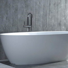 Salini ALDA Ванна отдельностоящая 1700х800х580мм, донный клапан , сифон, слив-перелив, мат-л: S-Sense, глянцевый, белый. Фурнитура: белая.