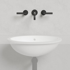 Salini MAREA 12 Раковина врезная снизу 545х375х187мм, без отв. под смес, С ПЕРЕЛИВОМ, без донного клапана, мат-л: S-Stone матовый, белый.