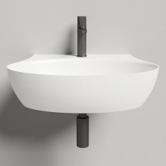 Salini ALDA WALL 01 Раковина 580х450х150 мм, без донного клап, сифон, слив-пер, мат-л: S-Sense, глянцевый, белый