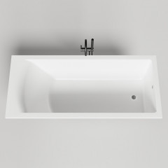 Salini CASCATA KIT Встраиваемая ванна с прямоугольной чашей 1700x700x552 мм, ножки, сифон S-Sense, белый матовый