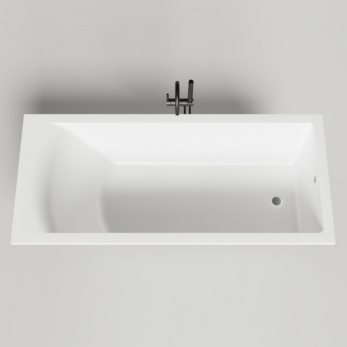 Salini CASCATA KIT Встраиваемая ванна с прямоугольной чашей 1700x700x552 мм, ножки, сифон S-Sense, белый матовый