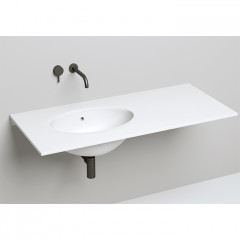 Salini MAREA 12 Раковина врезная снизу 545х375х187мм, без отв. под смес, с ПЕРЕЛИВОМ, мат-л: S-Sense, глянцевый, белый.