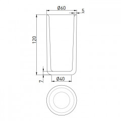 SALINI GOCCE Стакан 60х120 мм., настольный, S-Stone, цвет белый матовый
