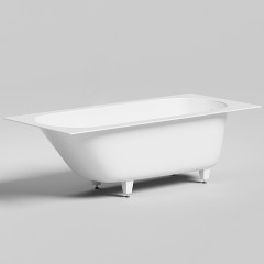 Salini ORNELLA KIT Встраиваемая ванна 1800х800х600мм, овальная чаша, донный клапан, сифон, щелевой слив-перелив, мат-л: S-Stone, матовый, белый