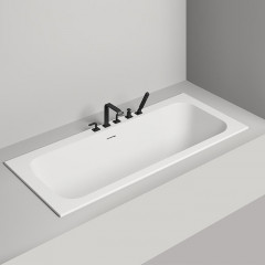 Salini ORLANDA AXIS KIT Встраиваемая ванна на ножках 1905х800х600мм, "Up&Down",белый, сифон, интегрированный слив-перел мат-л: S-Stone, белый матовый